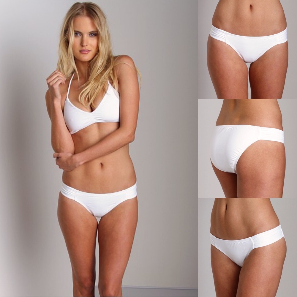 L*Space Foxy Tab Bikini Bottom *NEW WITH TAGS* wht